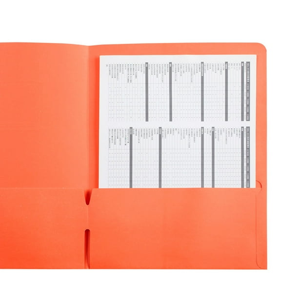 FONWILYO Orange A4 Size File Folder 6Pcs for Students and Professionals