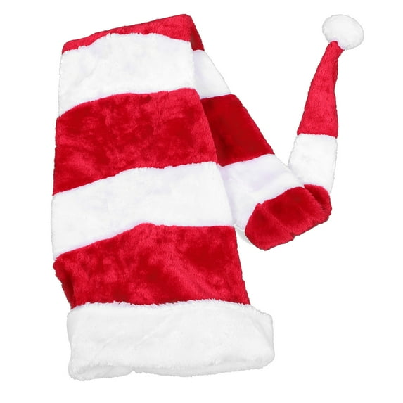 FONWILYO Red Plush Ultralong Santa Hat 1Pc For Christmas Party Decorative