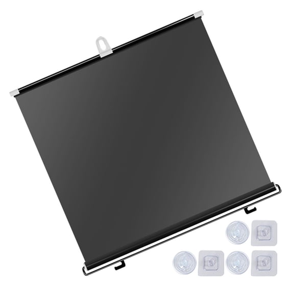 FONWILYO Sunshade For Car Windshield Suv Uv Protection Black Pvc Metal 1Pcs 49.2X18.9X1.2In