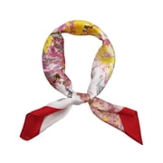 FONYVE Silk Feeling Scarf Medium Square Satin Head Scarf for Women 27.5"   27.5"