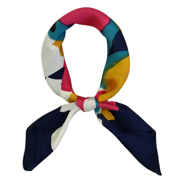 FONYVE Silk Feeling Scarf Medium Square Satin Head Scarf for Women with Gift Packed 27.5" × 27.5"