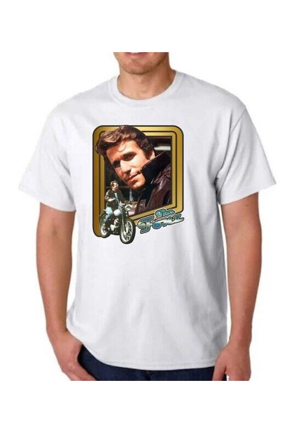FONZIE THE FONZ T-SHIRT TEE HAPPY DAYS RETRO TV