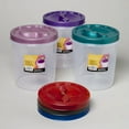 FOOD STORAGE CONTAINER SCREW TOP 7 QT 6 METALLIC LID COLORS, Case Pack