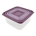 thumbnail image 1 of Mainstays 14 Piece Teal Plastic Food Storage Set, Purple Ombre, Ideal Use for Meal Prep and Batch Cooking, 1 of 6