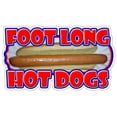 thumbnail image 1 of FOOT LONG HOT DOGS Decal footlong dog sign stand cart, 1 of 1