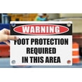 thumbnail image 1 of FOOT PROTECTION REQUIRED IN THIS AREA | Warning Notice Caution Danger 3mm PVC Sign, 1 of 4
