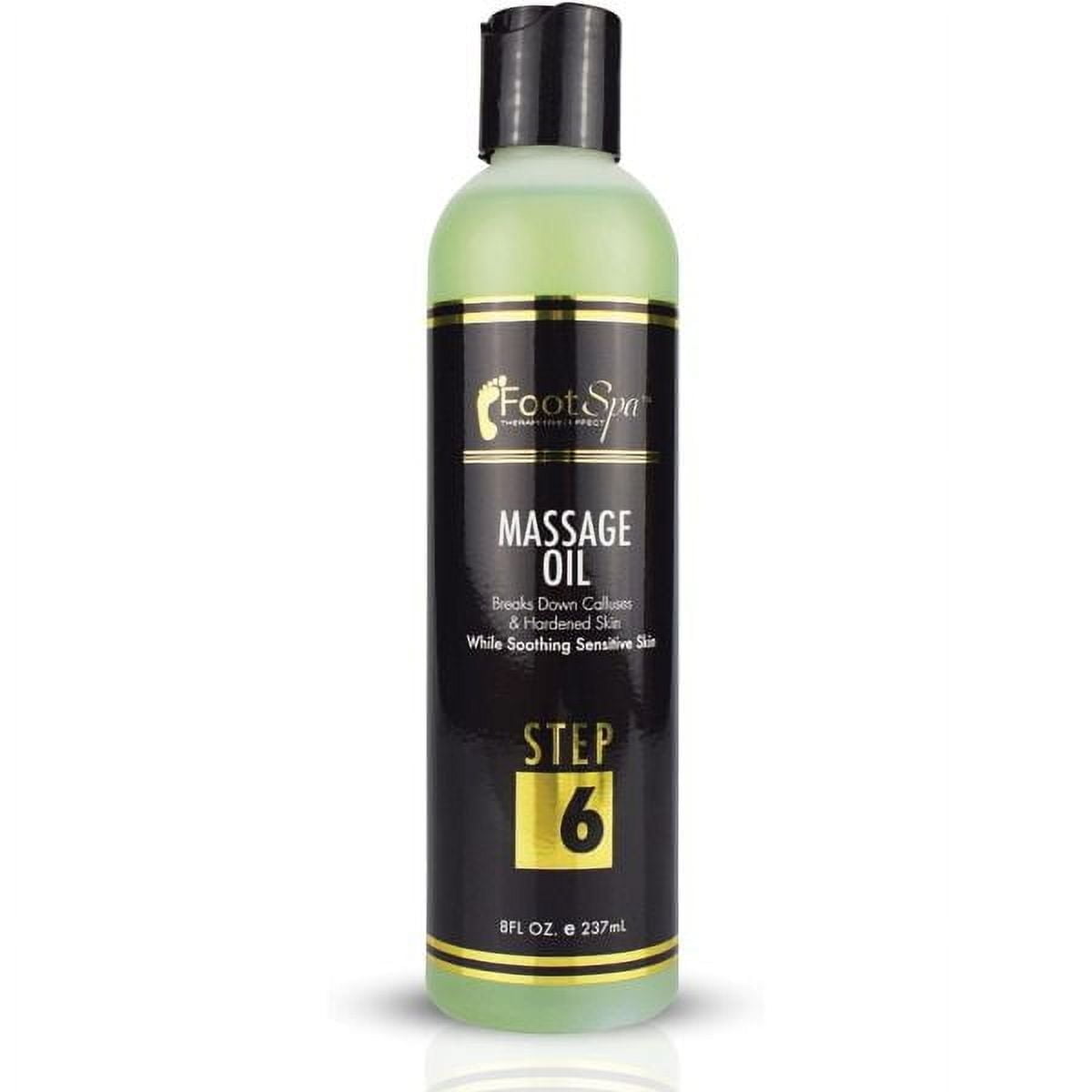 FOOT SPA - Professional Body Massage Oil, with Tea Tree, Pepper Mint, Eucalyptus Oil, 8 oz for Body, Hand, Foot