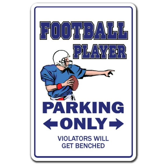 FOOTBALL PLAYER Decal parking fan foot ball qb team high school pro college | Indoor/Outdoor | 9" Tall