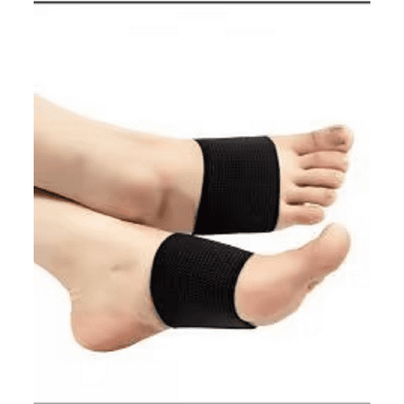 FOOTDOC Compression Copper Arch Support Brace - 2 Plantar Fasciitis Sleeves for Pain Relief, Heel Spurs and Flat Feet (L/XL)