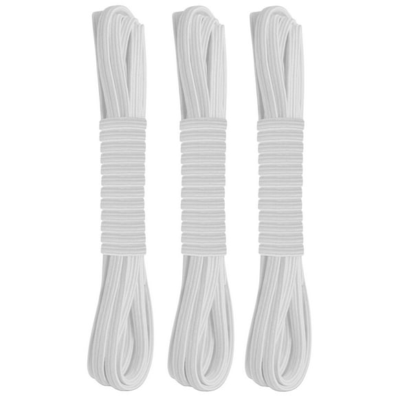FOOTMATTERS No Tie Flat Stretch Shoe Laces - Elastic Laces 30 in (76 cm) – White - 3 Pairs