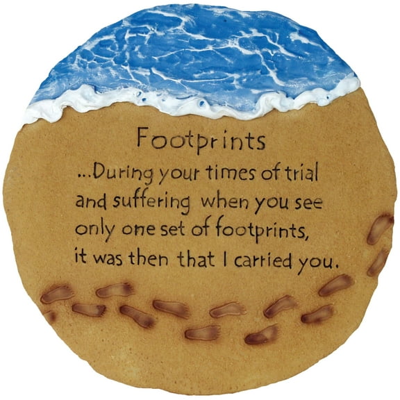 FOOTPRINTS STEPPING STONE / DECORATIVE WALL PLAQUE