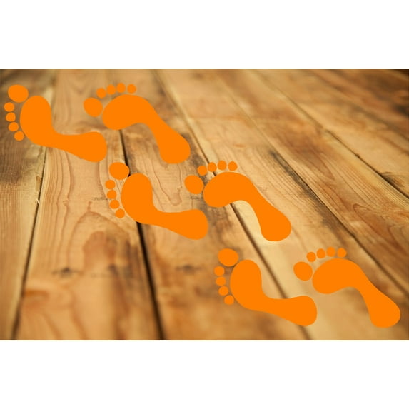 FOOTPRINTS ~ WALL OR FLOOR DECAL, HOME DECOR QTY 6 feet ea. 2" X 5"