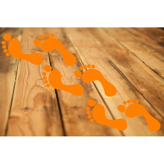 FOOTPRINTS ~ WALL OR FLOOR DECAL, HOME DECOR QTY 6 feet ea. 2" X 5"