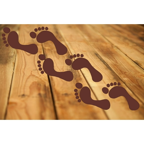 FOOTPRINTS ~ WALL OR FLOOR DECAL, HOME DECOR QTY 6 feet ea. 2" X 5"