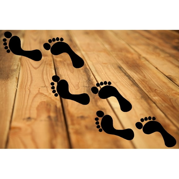 FOOTPRINTS ~ WALL OR FLOOR DECAL, HOME DECOR QTY 6 feet ea. 2" X 5"