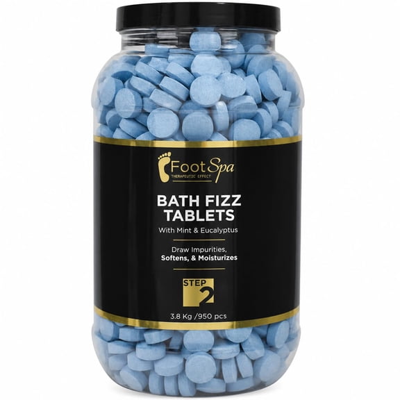 FOOTSPA - Bath Fizz, Mint & Eucalyptus - Soothing Aromatherapy for Relaxation - 128 Ounces
