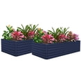 thumbnail image 1 of FOOWIN 2 Pack 8x4x2ft Outdoor Metal Raised Garden Bed,Planter Box for Vegetables,Flowers,Herbs w/478 Gallon Capacity, Blue, 1 of 7