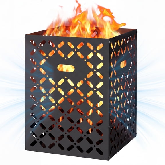 FOOWIN 63 Gallon Ultra Thick Burn Barrel, Outdoor Incinerator Fire Pit for Backyard, Camping & Farm