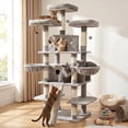 thumbnail image 1 of FOOWIN 70.8" Large Cat Tree, Multi-Level Cat Tower with Sisal Scratching Posts, Cat Activity Center Cat Play House, Gray, 1 of 9