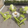 thumbnail image 1 of FOOWIN Folding HDPE Adirondack Chairs Set of 4, Light Green, 1 of 7