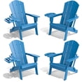 thumbnail image 1 of FOOWIN Folding HDPE Adirondack Chairs Set of 4, Pacific Blue, 1 of 7