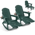 thumbnail image 1 of FOOWIN HDPE Plastic Rocking Adirondack Chair Set of 2, Folding Rocking Chairs for Patio Porch Rocker Chair, Green, 1 of 8