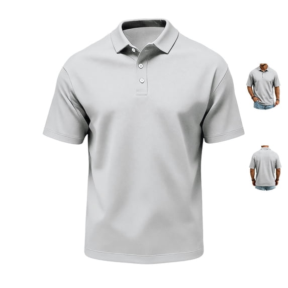 FOPSUFGWFO Golf Polo Shirts for Men Short Sleeve Classic Fit Tops Quick Dry Moisture Wicking Breathable Blouses for Business Sport S