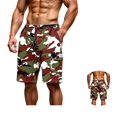 thumbnail image 1 of FOPSUFGWFO Men's Cargo Shorts Camo Elastic Mid Waist Drawstring Shorts Knee Length Daily Wear Outgoing Athletic Shorts With Pockets Green L, 1 of 4