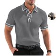 thumbnail image 1 of FOPSUFGWFO Mens Short Sleeve T-Shirt Knit Summer Fall Golf Polo Shirts Classic Fit Breathable Soft Tops for Sport Business M, 1 of 1