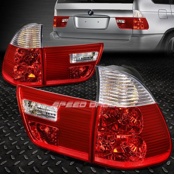 FOR 00-06 BMW X5 E53 RED/CLEAR LENS TAIL LIGHT REAR BRAKE REVERSE LAMPS 4PCS