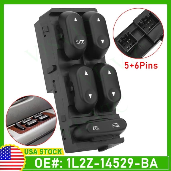 FOR 00-07 FORD TAURUS MERCURY SABLE LEFT DRIVER SIDE POWER WINDOW CONTROL SWITCH