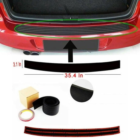 FOR 05-11 Chevy HHR Black Rear Bumper Rubber Pad Kits Trunk Protector Trim Cover