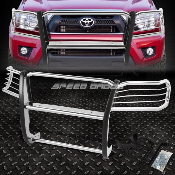 FOR 05-15 TOYOTA TACOMA CHROME STAINLESS STEEL FRONT BUMPER BRUSH GRILLE GUARD