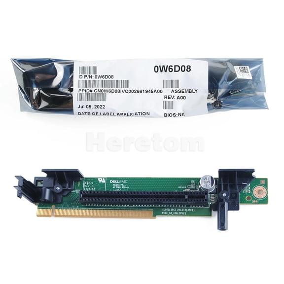 FOR 0W6D08 R640 Riser 2 Card PCI-E X16 for 2nd CPU W6D08 P7RRD EMC