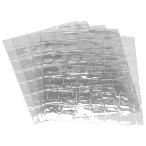 FOR 10 PCS 42 Pockets Clear Coin Holders Folder Sheets Storage Cash ...