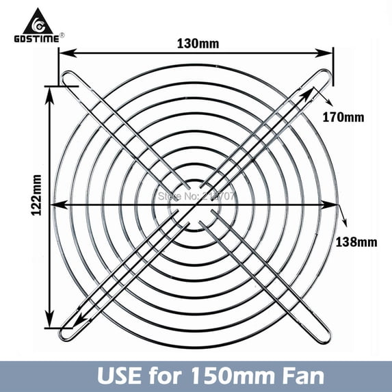 FOR 10 Pieces 150mm 15cm Iron Cover Case 15050 AC Fan Grills Fan Protector Finger Guard for Industry AC Cooling Fan