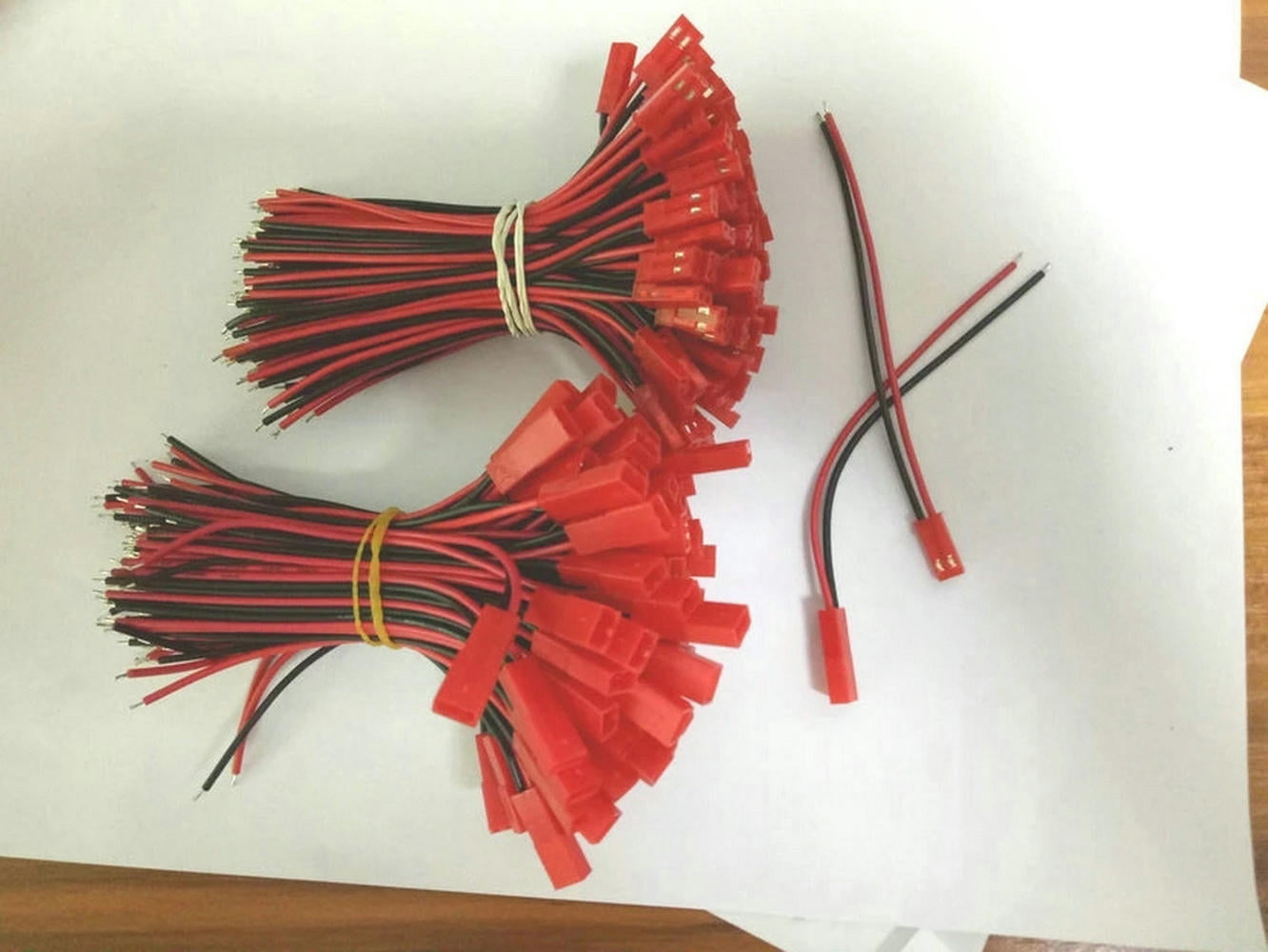 FOR 100 Set RC Model 10cm 22 AWG Wire 2-Pin JST Cable Connector Plug