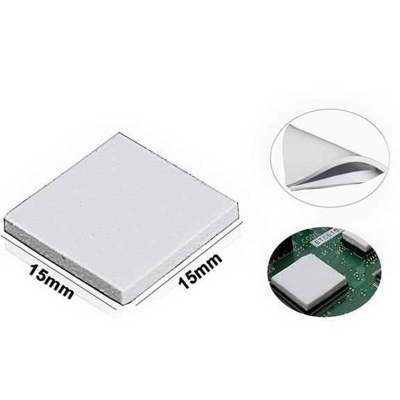 FOR 1000pcs 15X15x1mm White Silicone Conductive Thermal Paste Compounds For PS PC VGA GPU SMD DIP IC Chip Heatsink Pad