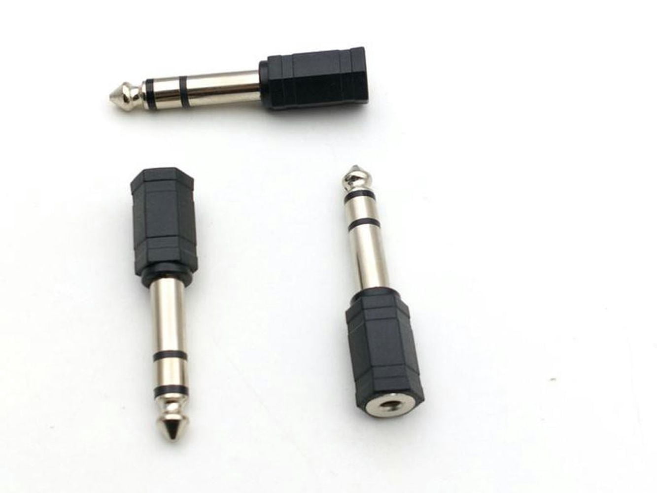 FOR 1000pcs lot Nickel plating 3.5mm Stereo TS Female to 6.35mm 1/4" inch Stereo Male connector