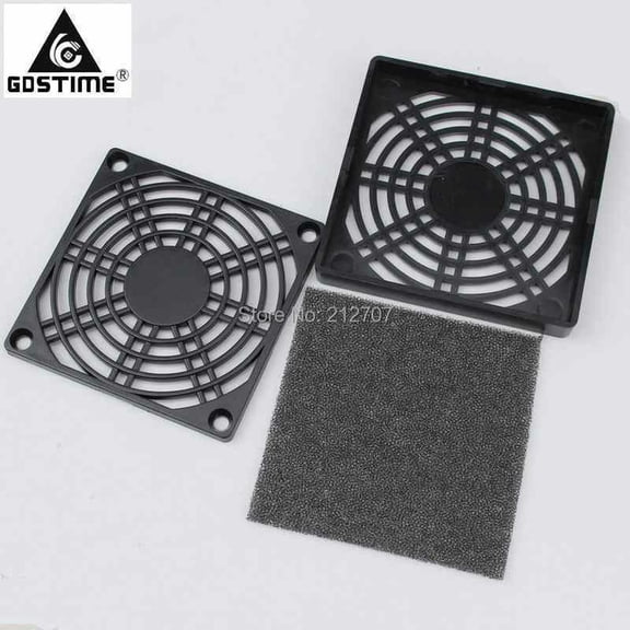 FOR 100PCS LOT 90mm Fan Dustproof Plastic 9cm Computer Case Mesh PC Dust Filter Black
