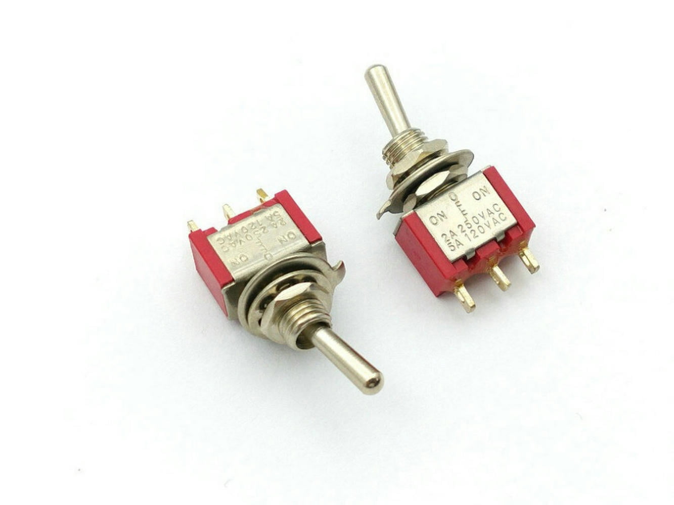 FOR 100Pcs 3 Pin ON-OFF-ON SPDT 3 stalls switch AC 5A/120 V 2A/250V ...
