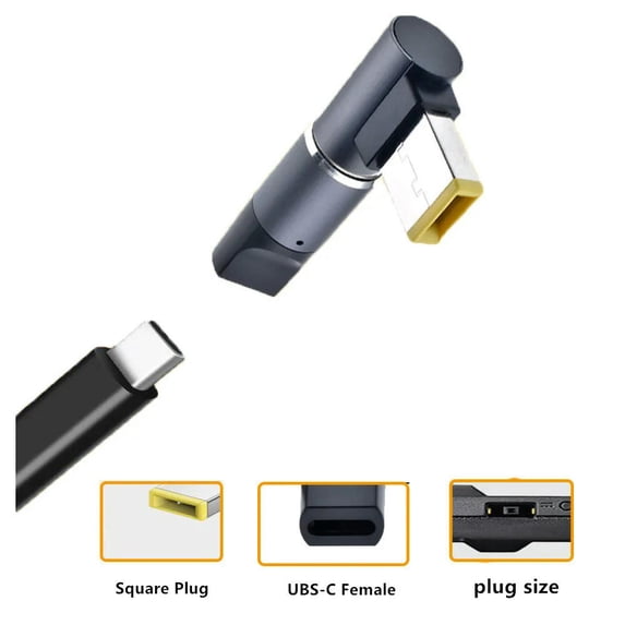 FOR 100W Magnetic Type C DC 5.5*2.1 to DC 4.0*1.7mm 4.5*3.0mm 5.5*2.5mm Power Cable for Notebook