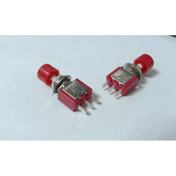 FOR 100pcs 250V/2A 120V/5A 3 Pin Lockless Momentary ON/OFF Push button Switch