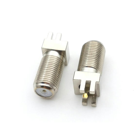 FOR 100pcs BRASS Connector F female jack solder edge 1.6mm PCB clip mount