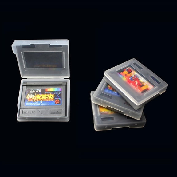 FOR 100pcs For Geo Pocket colorPlastic Clear Game Cartridge Cases protective shell case