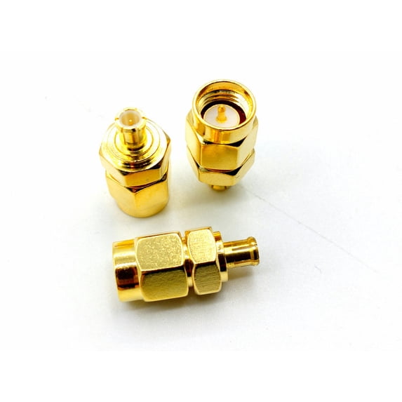 FOR 100pcs Gold SMA Male To MCX Male Connector RF Coax Coaxial SMA Plug to MCX Plug RF Straight