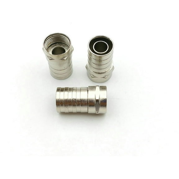 FOR 100pcs RG6 F Type Crimp On Connector FOR TV Coax Cable