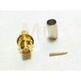 thumbnail image 1 of FOR 100pcs brass RP SMA Female Crimp Connector FOR Coaxial RG58 LMR195 cable, 1 of 1
