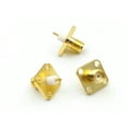thumbnail image 1 of FOR 100pcs copper Gold SMA female PTFE with 4 holes flange solder connectors, 1 of 1