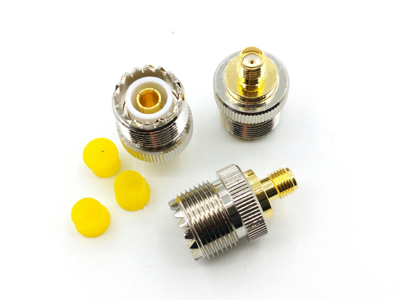 FOR 100pcs copper UHF SO-239 Female SO239 jack to SMA Female Plug ...